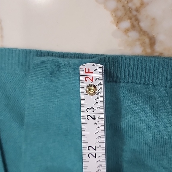 Talbots green open cardigan, size Petite XSP - Picture 6 of 6